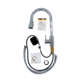 Wysoka Chromowana Bateria Umywalkowa Azortti AZT125(S) zestaw
